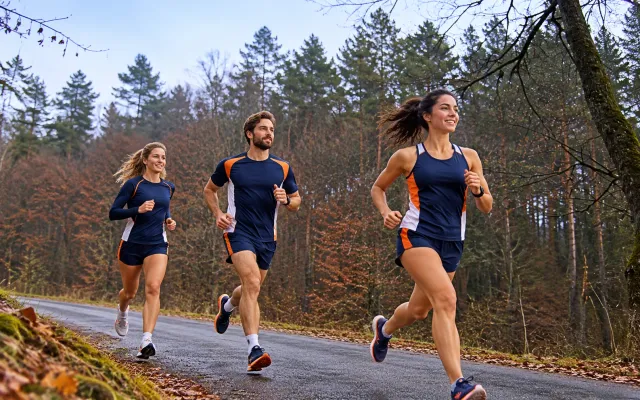 Running illustration for Gorenice: adult runners in a destination setting; not the featured race edition or its course.