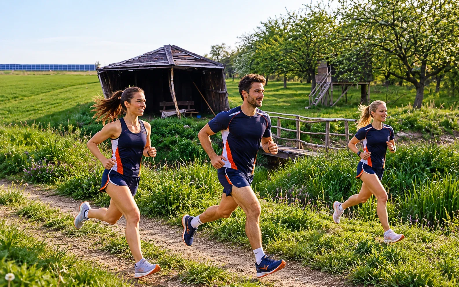 Running illustration for Paszczyna: adult runners in a destination setting; not the featured race edition or its course.